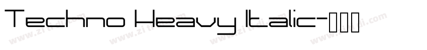 Techno Heavy Italic字体转换